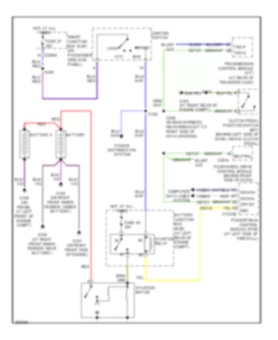 6 4L Diesel Starting Wiring Diagram Early Production for Ford Cab  Chassis F350 Super Duty 2008