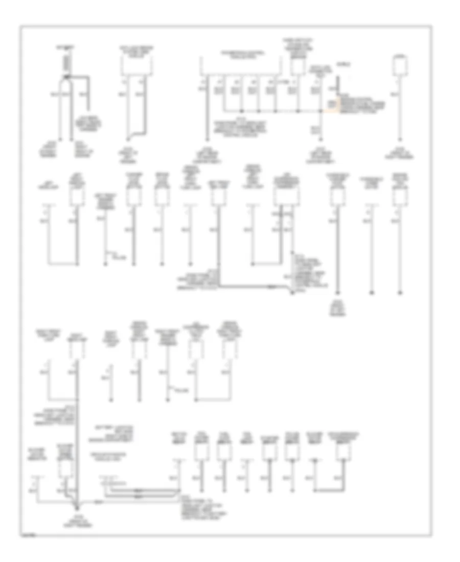 Ground Distribution Wiring Diagram 1 of 4 for Ford Crown Victoria 2010