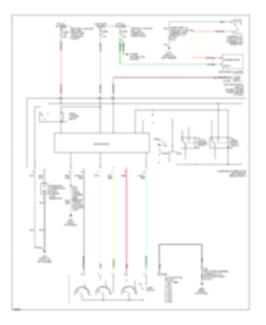 Электросхема стеклоочистителя, дворников и омывателя для Ford Crown Victoria 2010