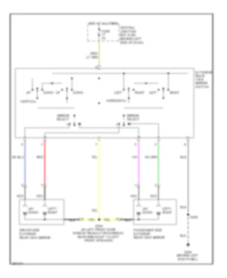 Power Mirrors Wiring Diagram for Ford E450 Super Duty 2007
