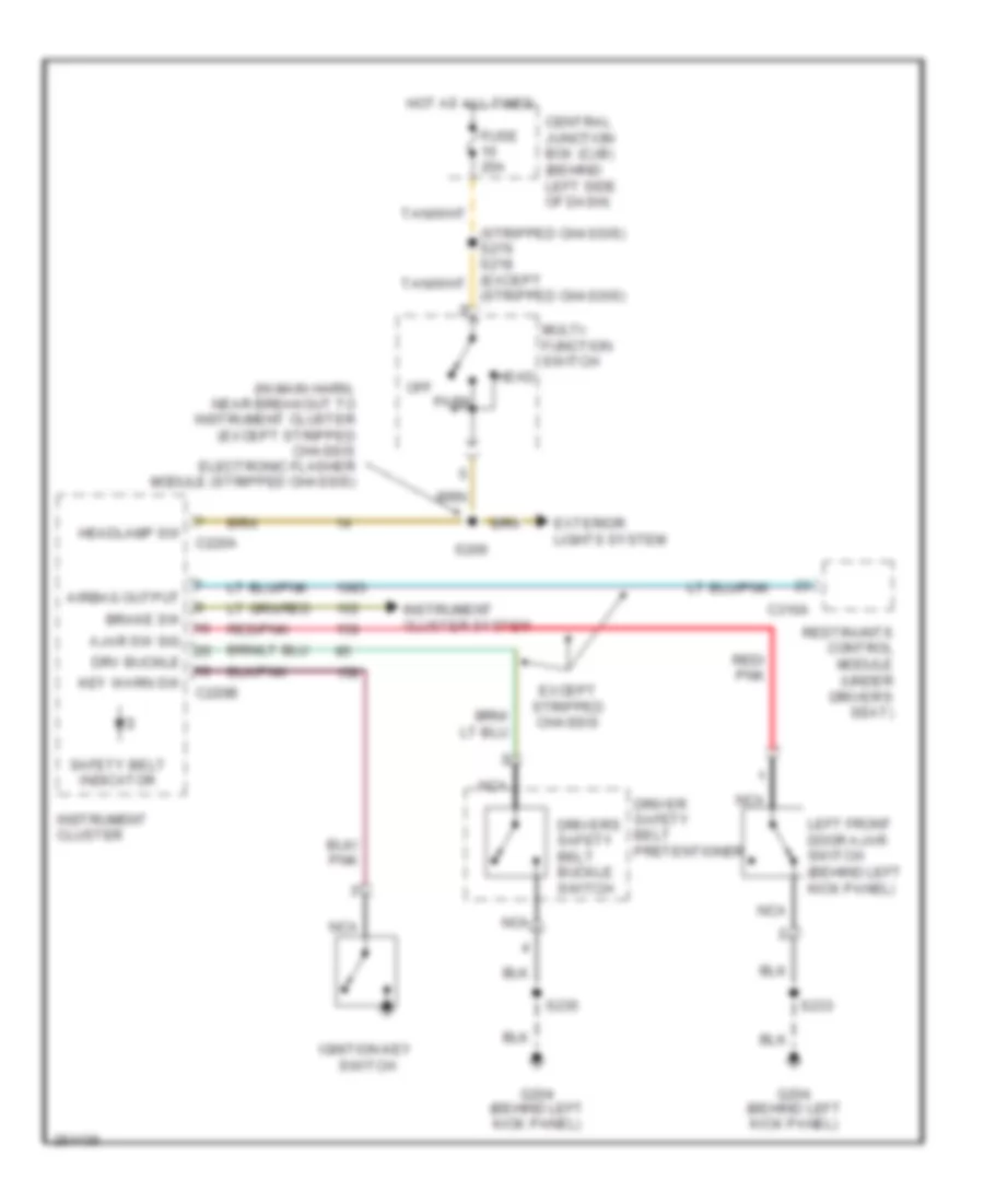 Warning Systems Wiring Diagram for Ford E450 Super Duty 2007