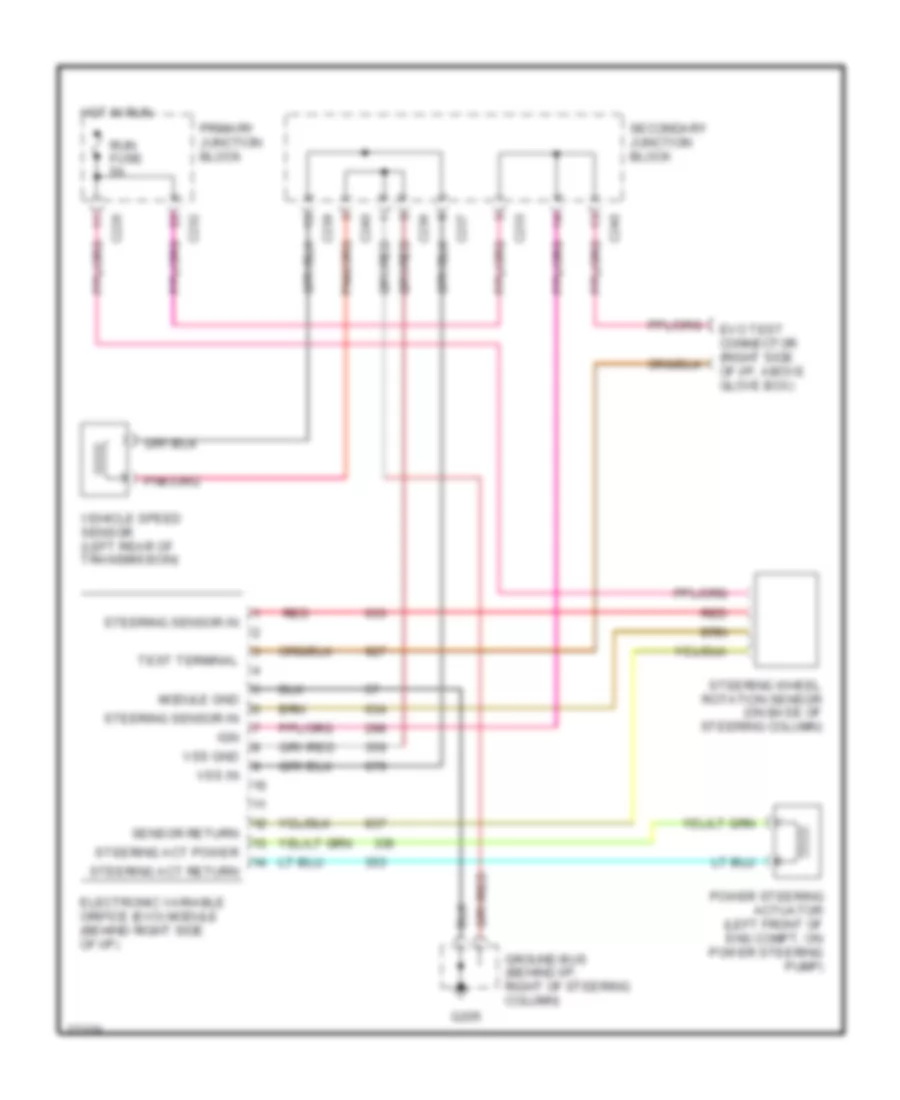 Electronic Power Steering Wiring Diagram for Ford Thunderbird LX 1996