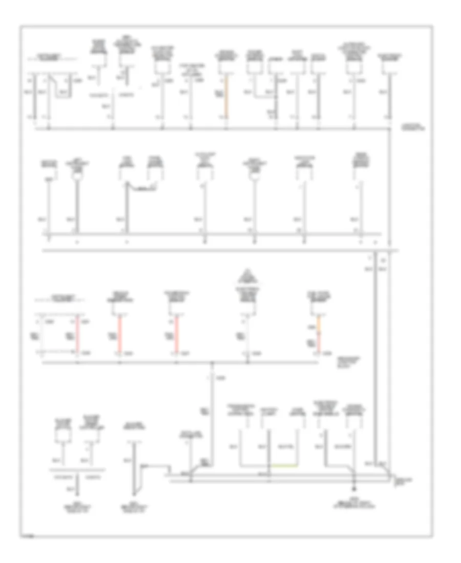 Ground Distribution Wiring Diagram (2 of 3) for Ford Thunderbird LX 1996