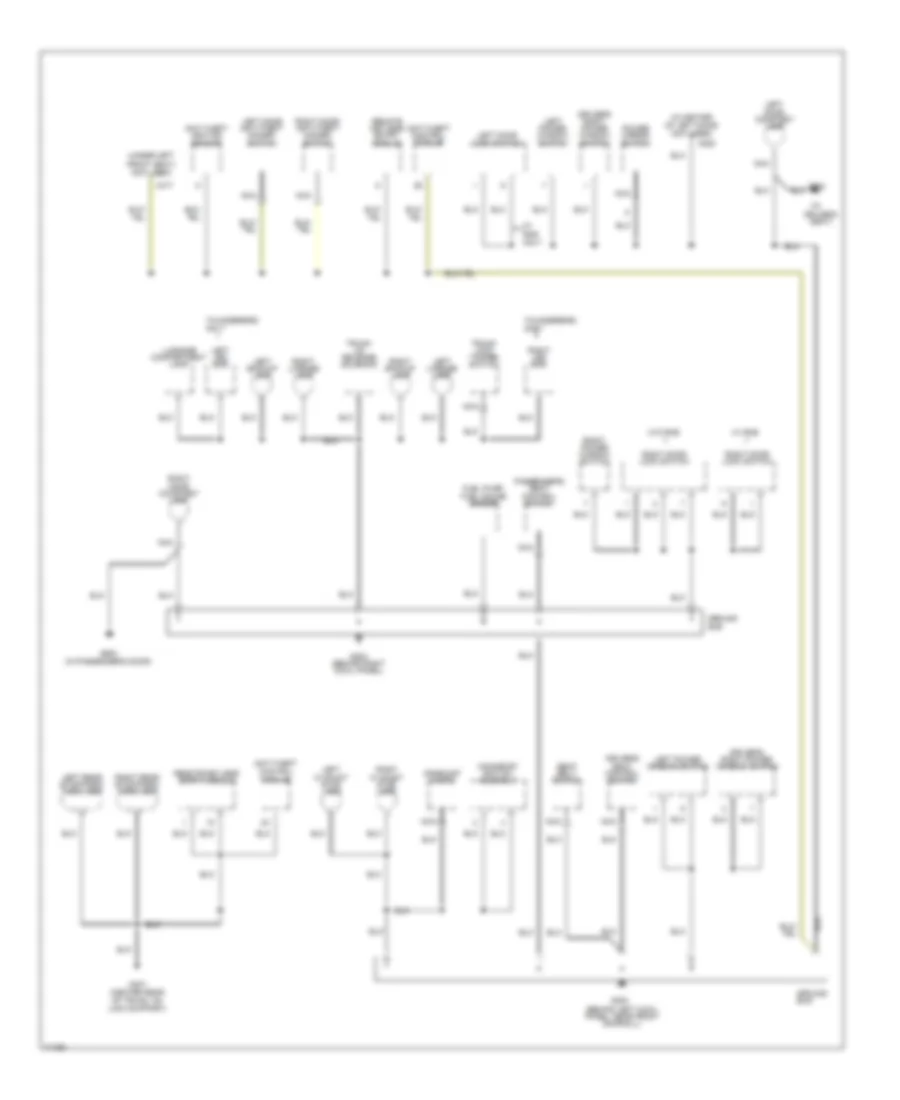 Ground Distribution Wiring Diagram (3 of 3) for Ford Thunderbird LX 1996