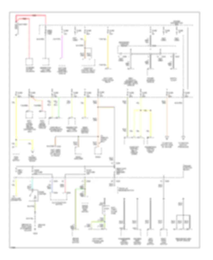 Power Distribution Wiring Diagram 1 of 3 for Ford Thunderbird LX 1996