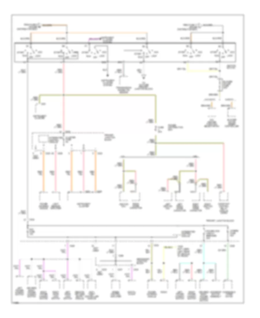 Power Distribution Wiring Diagram (2 of 3) for Ford Thunderbird LX 1996
