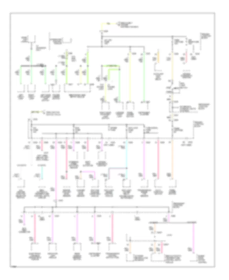 Power Distribution Wiring Diagram (3 of 3) for Ford Thunderbird LX 1996
