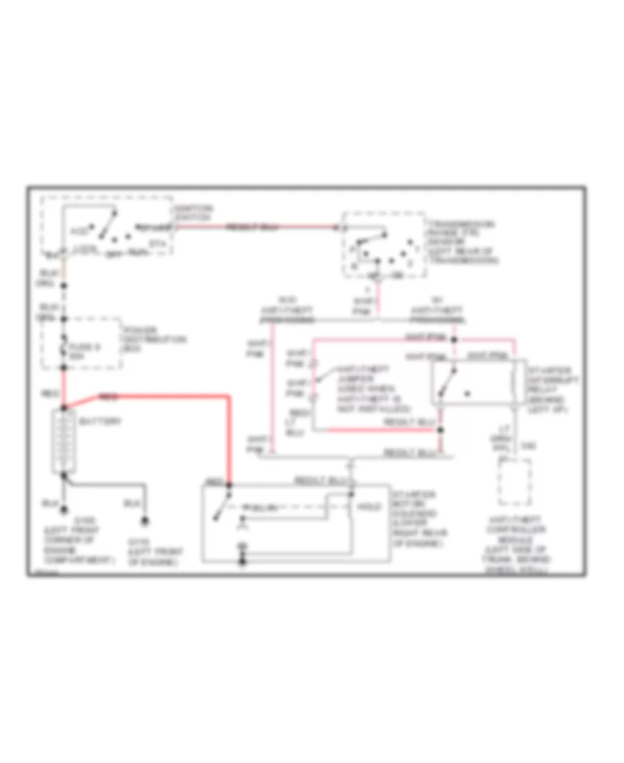 Starting Wiring Diagram for Ford Thunderbird LX 1996