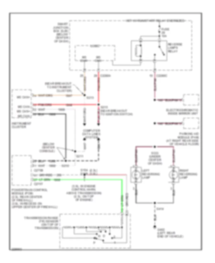 Back up Lamps Wiring Diagram A T Except Hybrid for Ford Escape 2006