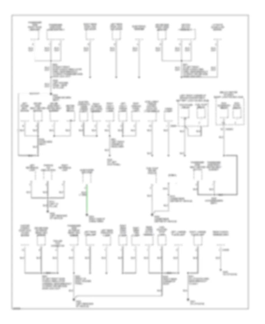 Ground Distribution Wiring Diagram, Except Hybrid (3 of 3) for Ford Escape 2006