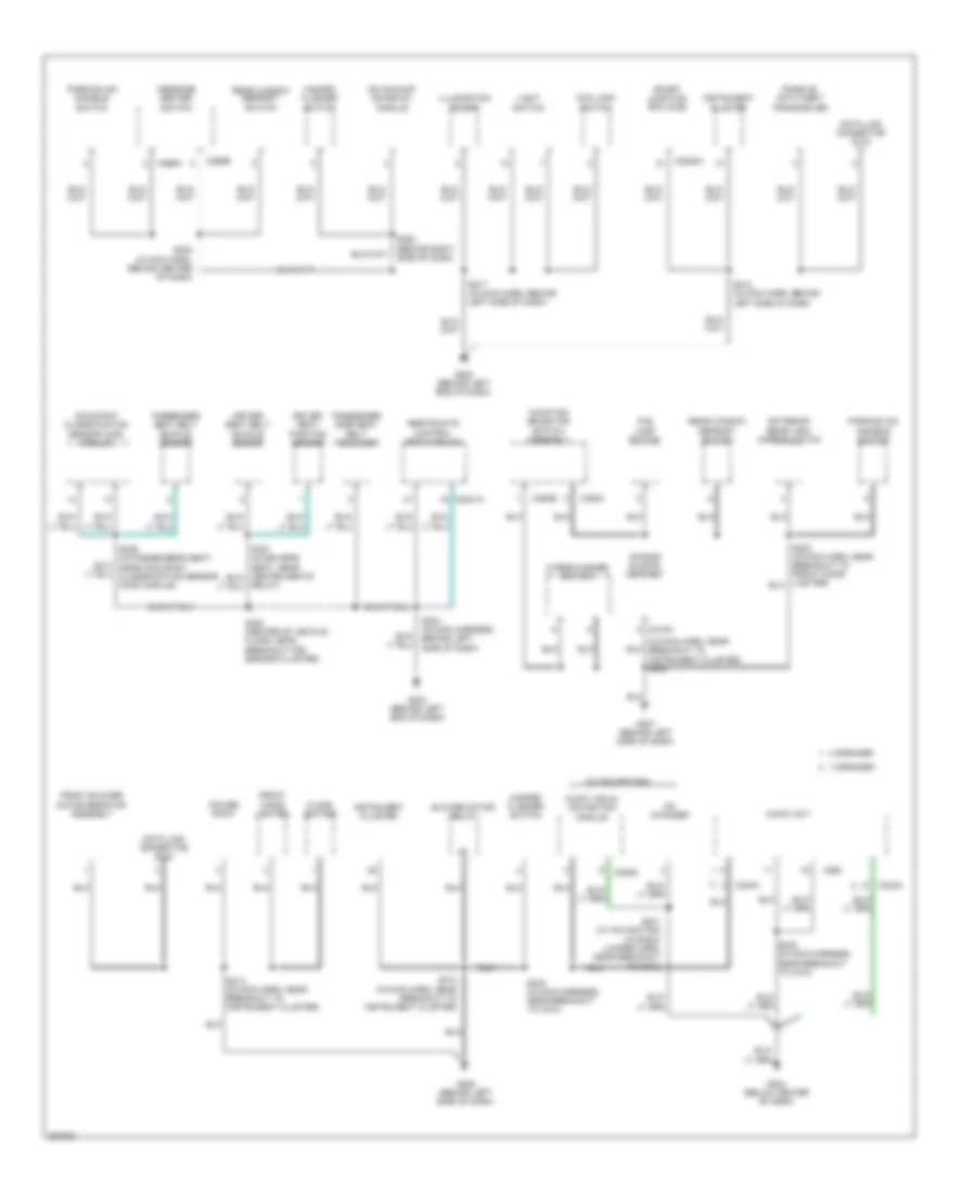 Ground Distribution Wiring Diagram, Hybrid (3 of 4) for Ford Escape 2006