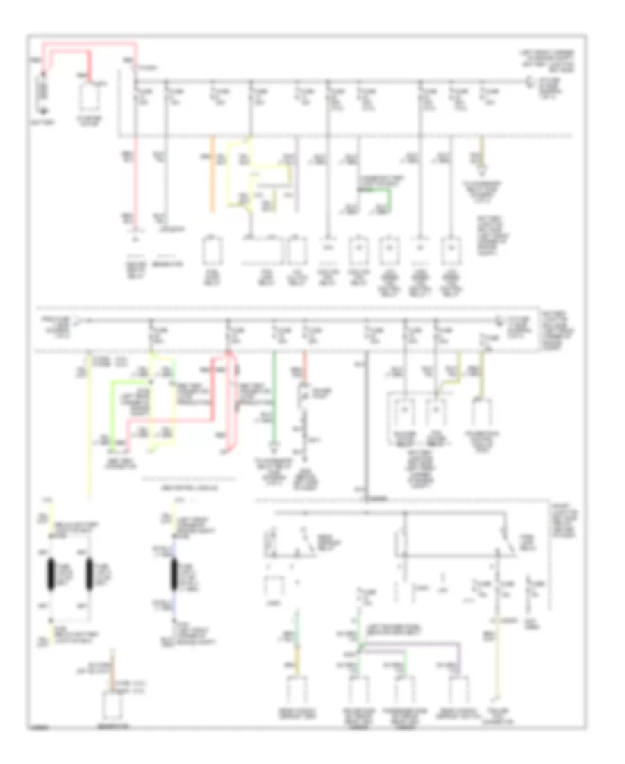 Power Distribution Wiring Diagram Except Hybrid 1 of 4 for Ford Escape 2006