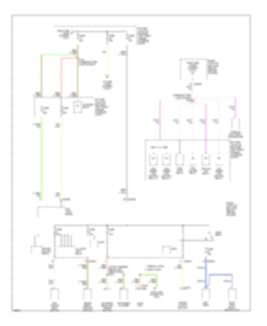 Power Distribution Wiring Diagram, Except Hybrid (2 of 4) for Ford Escape 2006