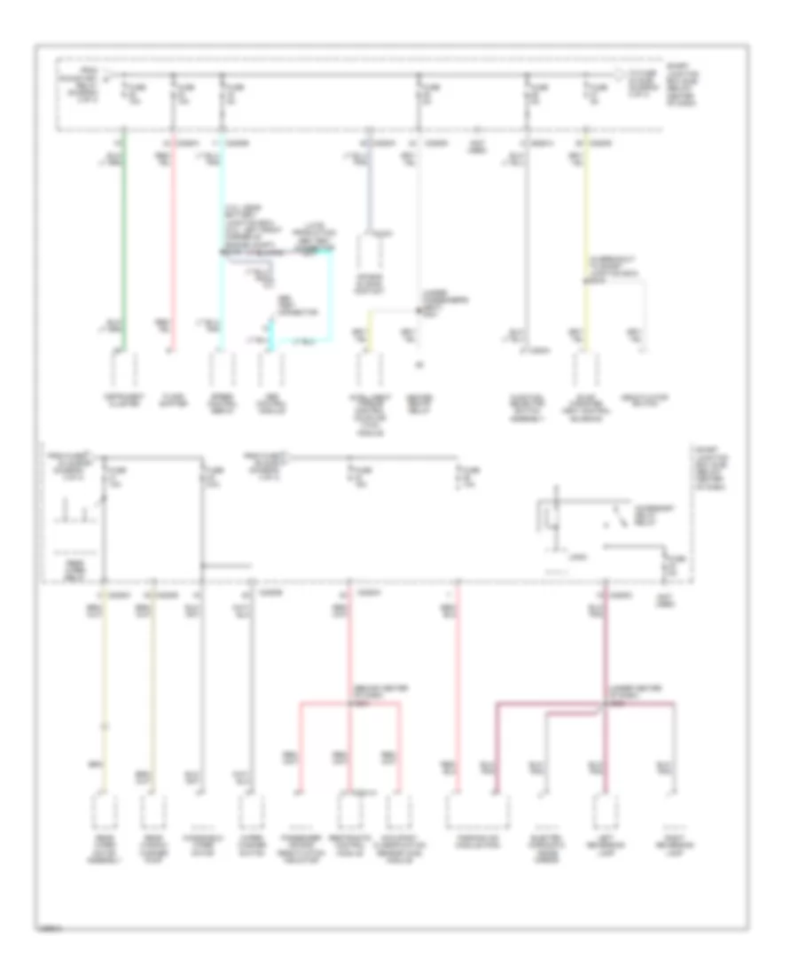 Power Distribution Wiring Diagram Except Hybrid 4 of 4 for Ford Escape 2006