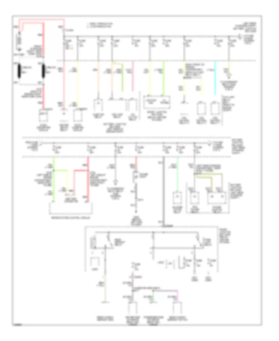 Power Distribution Wiring Diagram, Hybrid (1 of 4) for Ford Escape 2006