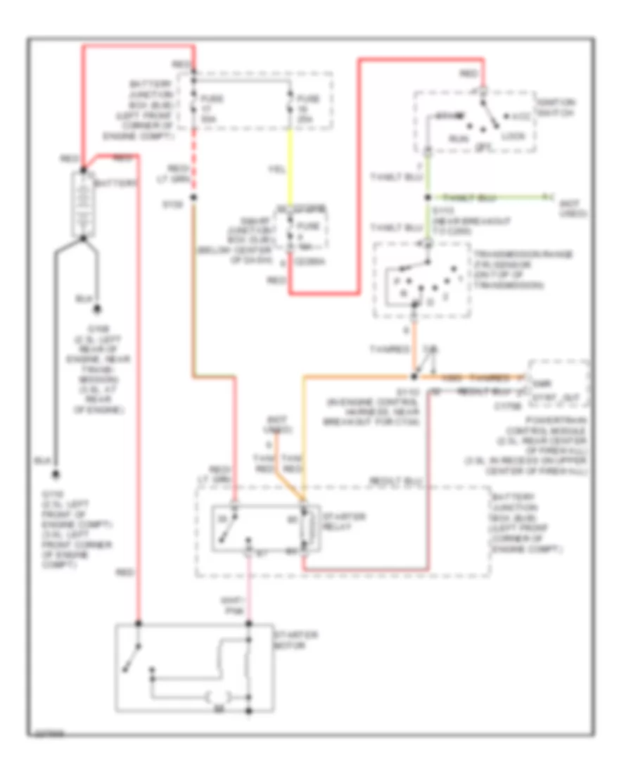 Starting Wiring Diagram, AT Except Hybrid for Ford Escape 2006