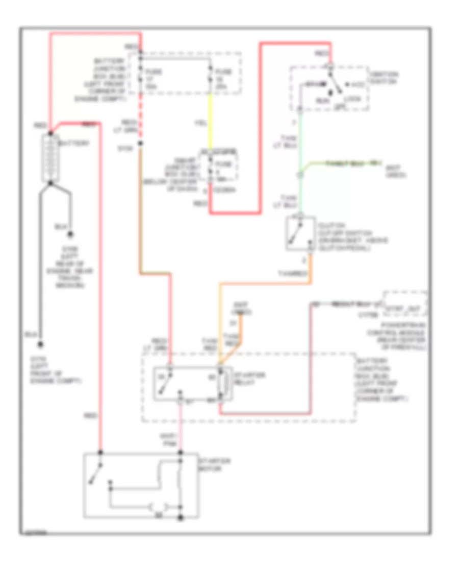 Starting Wiring Diagram M T for Ford Escape 2006