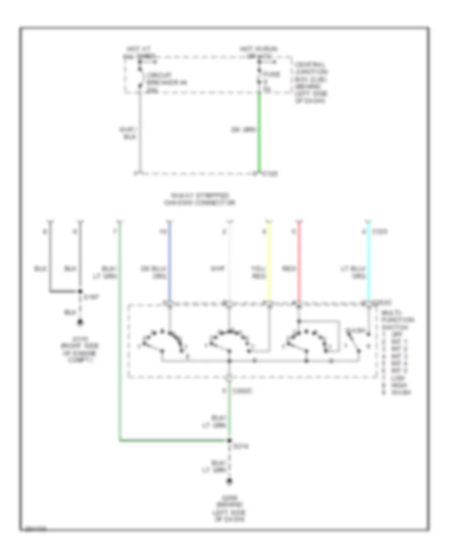 Электросхема стеклоочистителя, дворников и омывателя, С Разобранное Шасси для Ford Econoline E150 2007