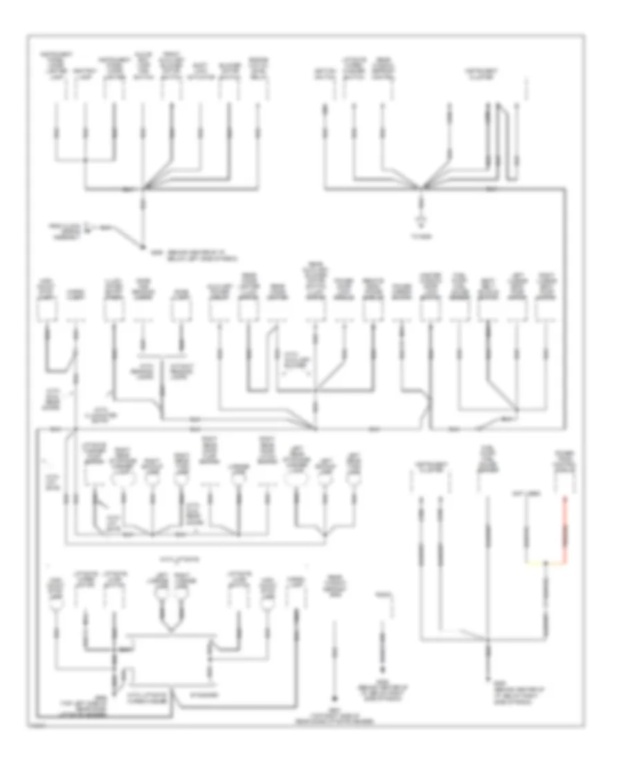 Ground Distribution Wiring Diagram (2 of 2) for Ford Aerostar 1995