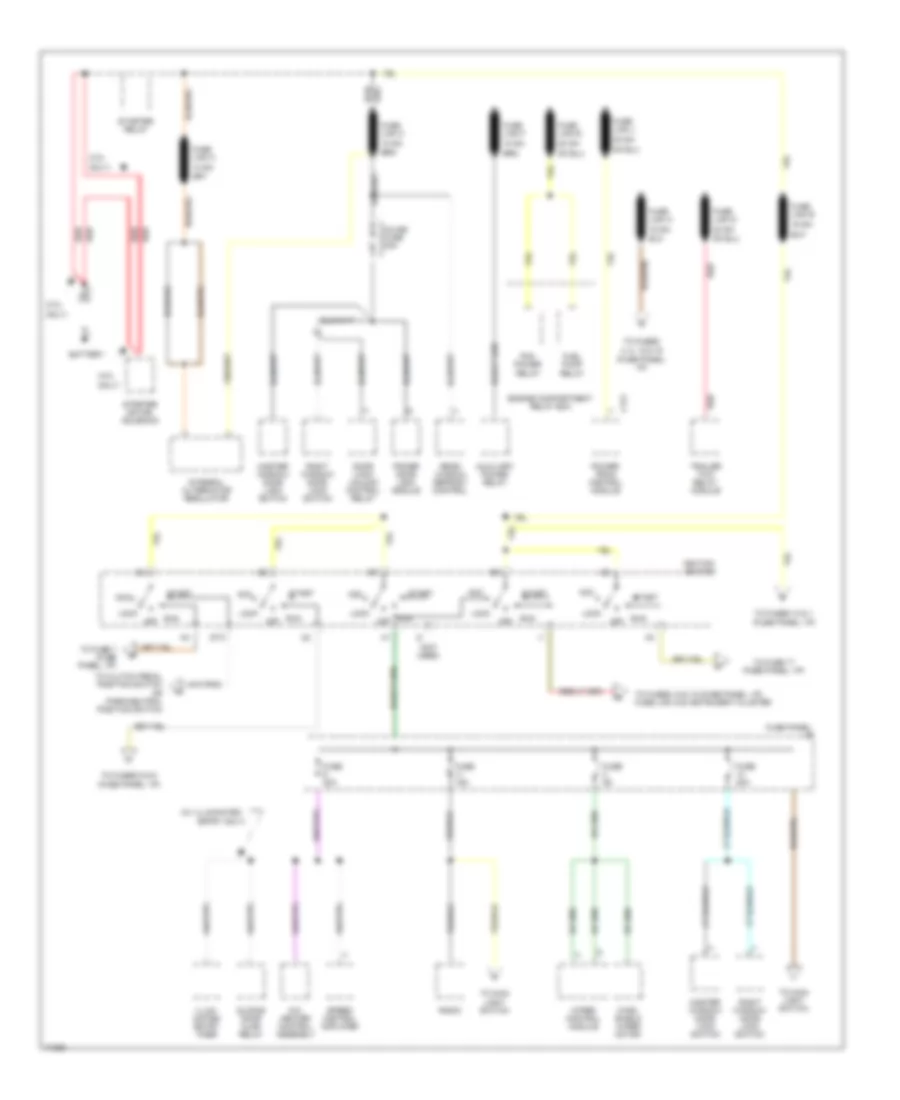 Power Distribution Wiring Diagram 1 of 4 for Ford Aerostar 1995