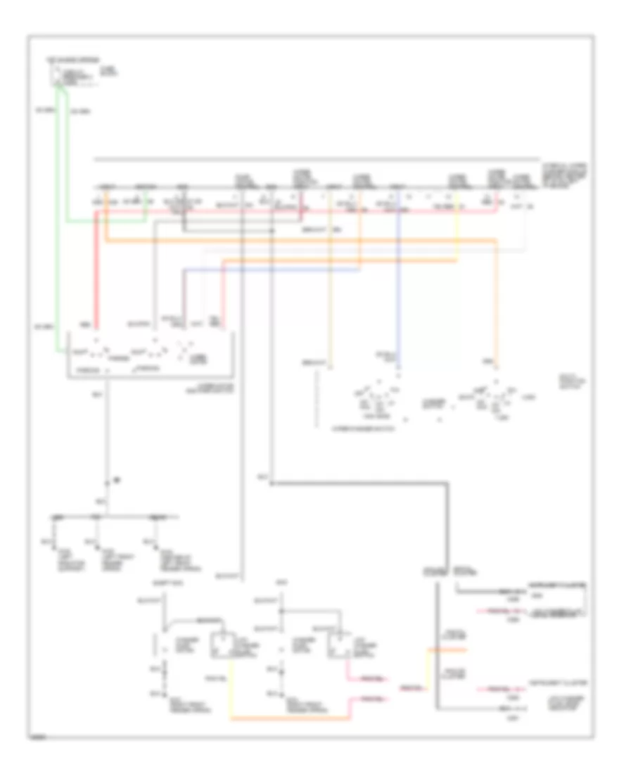 Электросхема стеклоочистителя, дворников и омывателя Интервала для Ford Taurus SHO 1992
