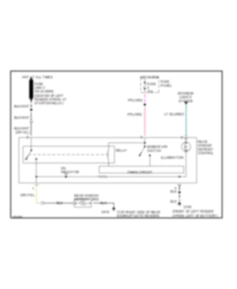 Defogger Wiring Diagram for Ford Aerostar 1990