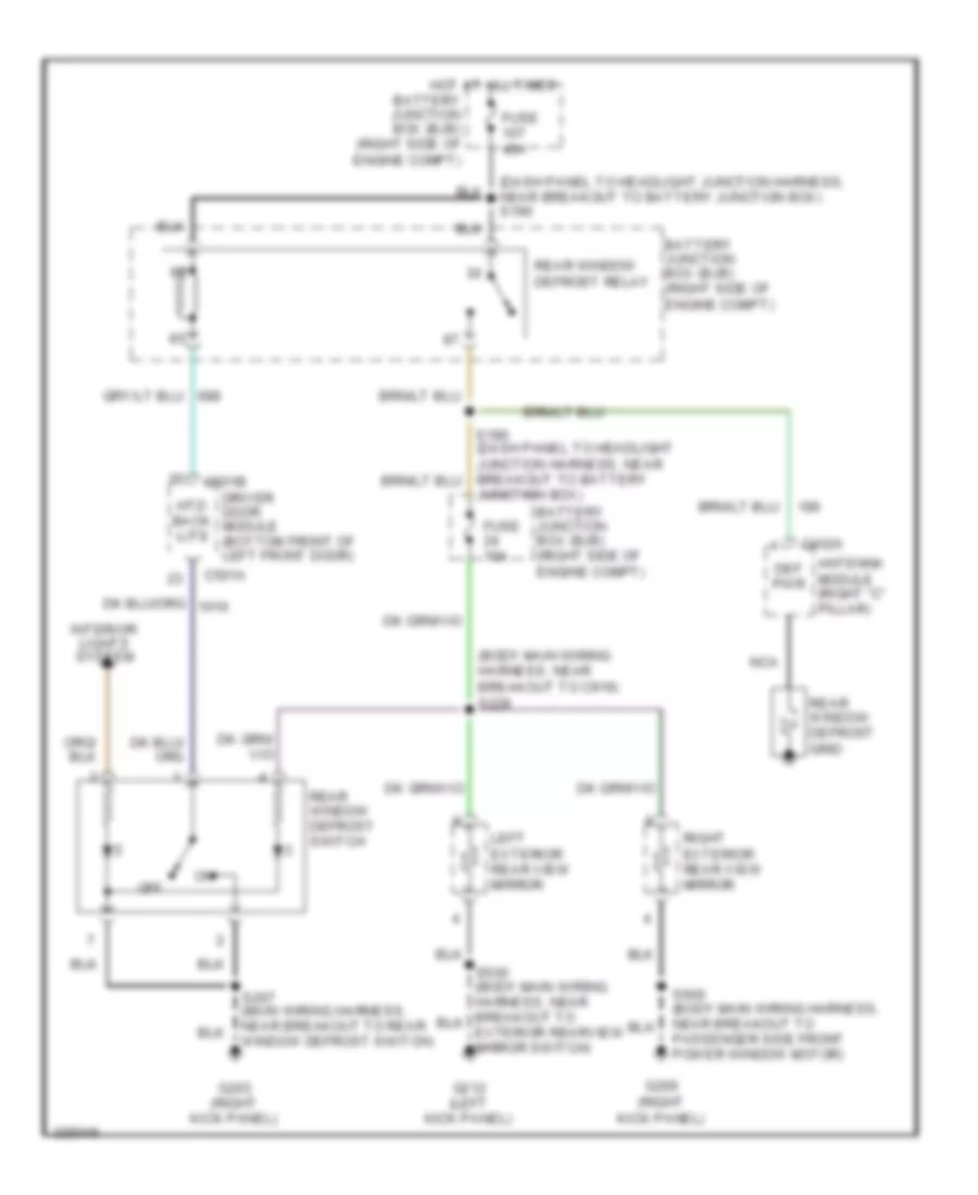 Defoggers Wiring Diagram for Ford Crown Victoria LX 2010