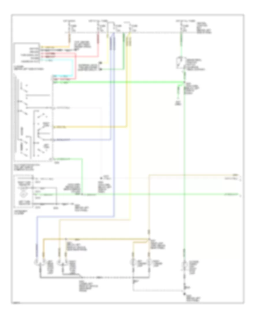 Exterior Lamps Wiring Diagram (1 of 2) for Ford Ranger 2000