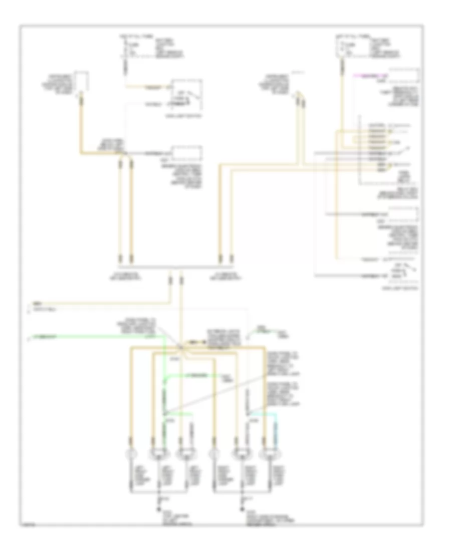 Exterior Lamps Wiring Diagram 2 of 2 for Ford Ranger 2000