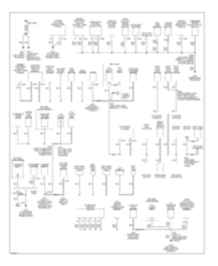 Ground Distribution Wiring Diagram 1 of 2 for Ford Ranger 2000