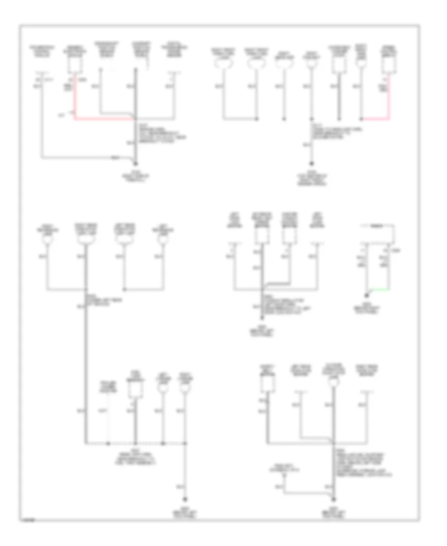 Ground Distribution Wiring Diagram 2 of 2 for Ford Ranger 2000