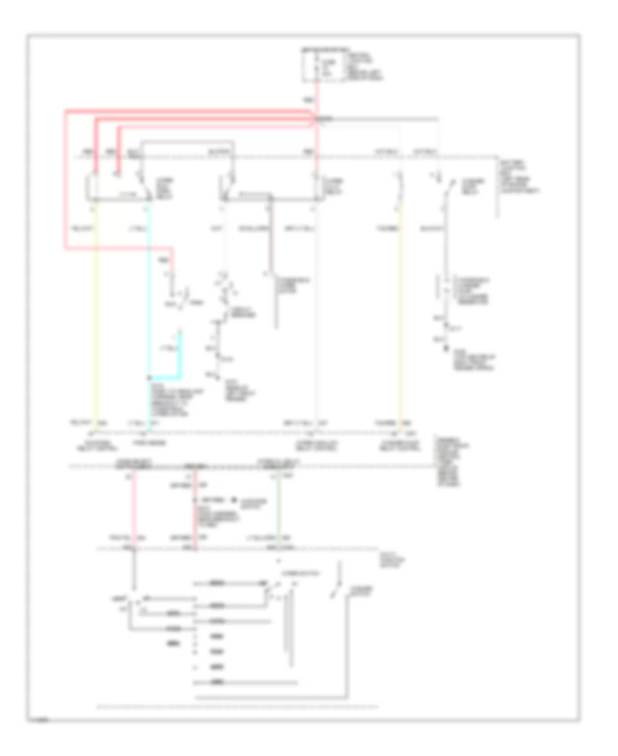 Электросхема стеклоочистителя, дворников и омывателя для Ford Ranger 2000