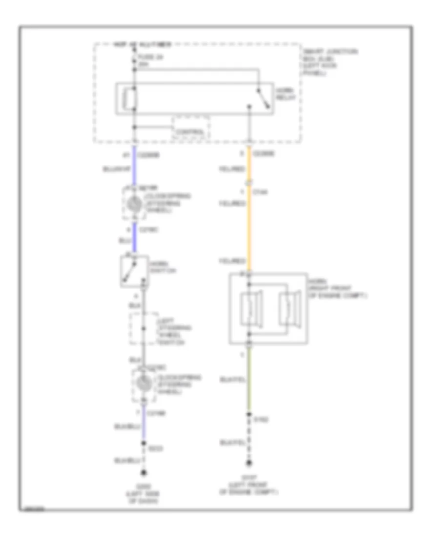 Horn Wiring Diagram, without Stripped Chassis for Ford E-150 XL 2013