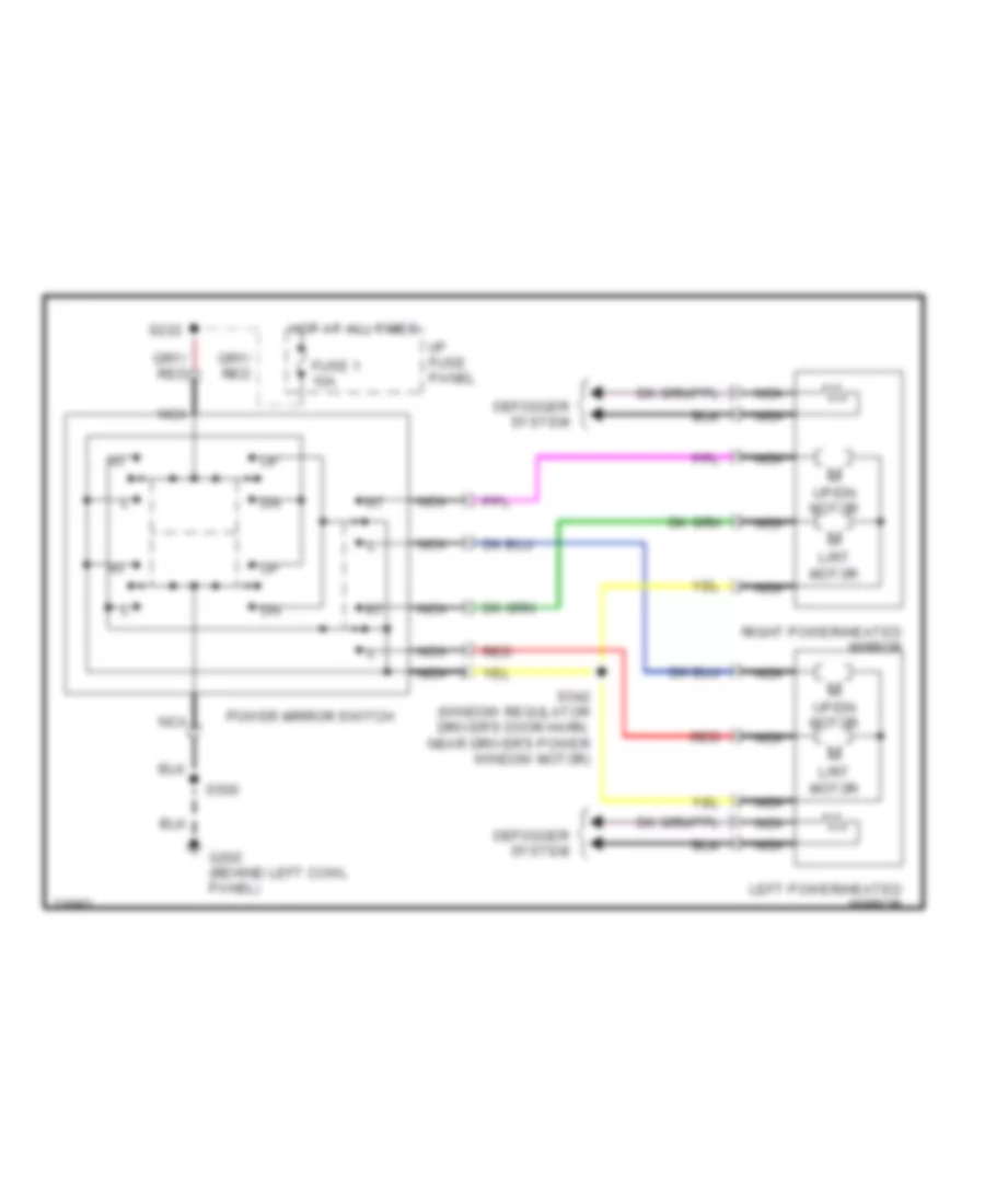 Power Mirror Wiring Diagram for Ford Windstar 1996