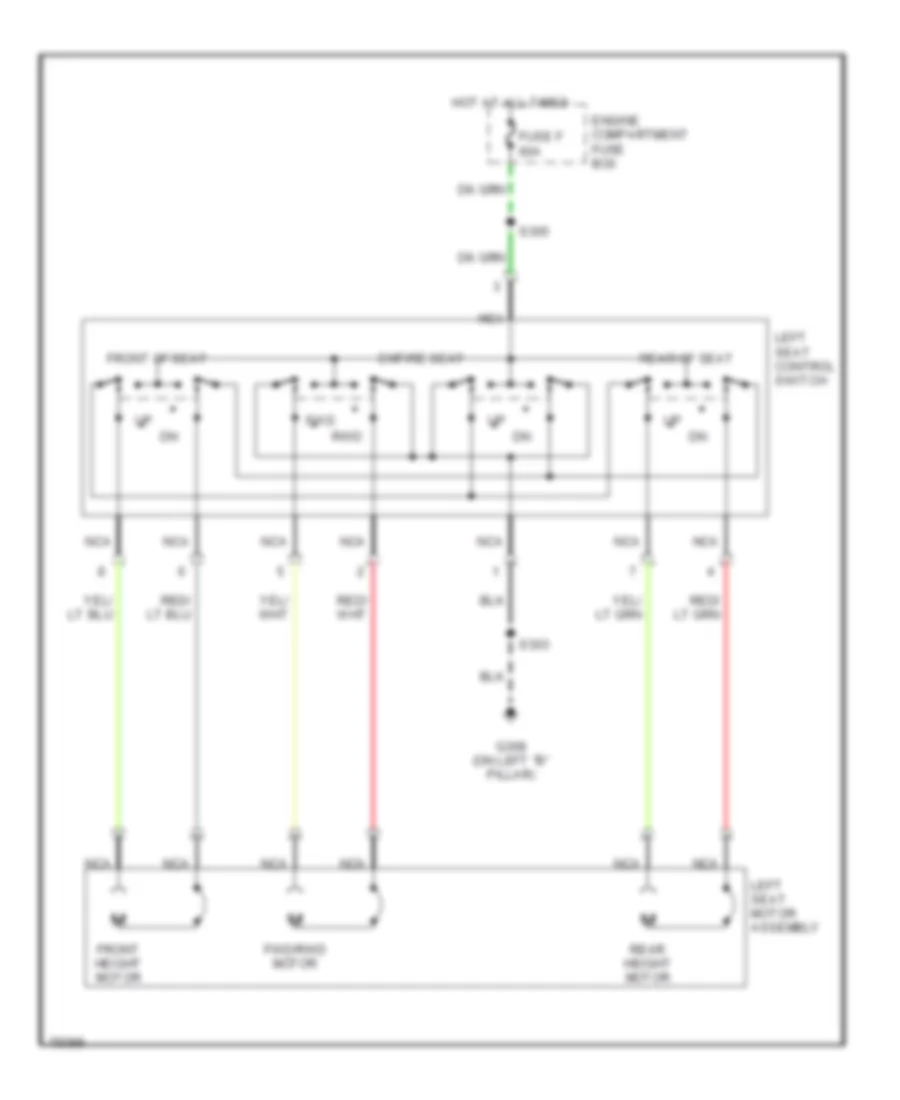 Driver Power Seat Wiring Diagram for Ford Windstar 1996