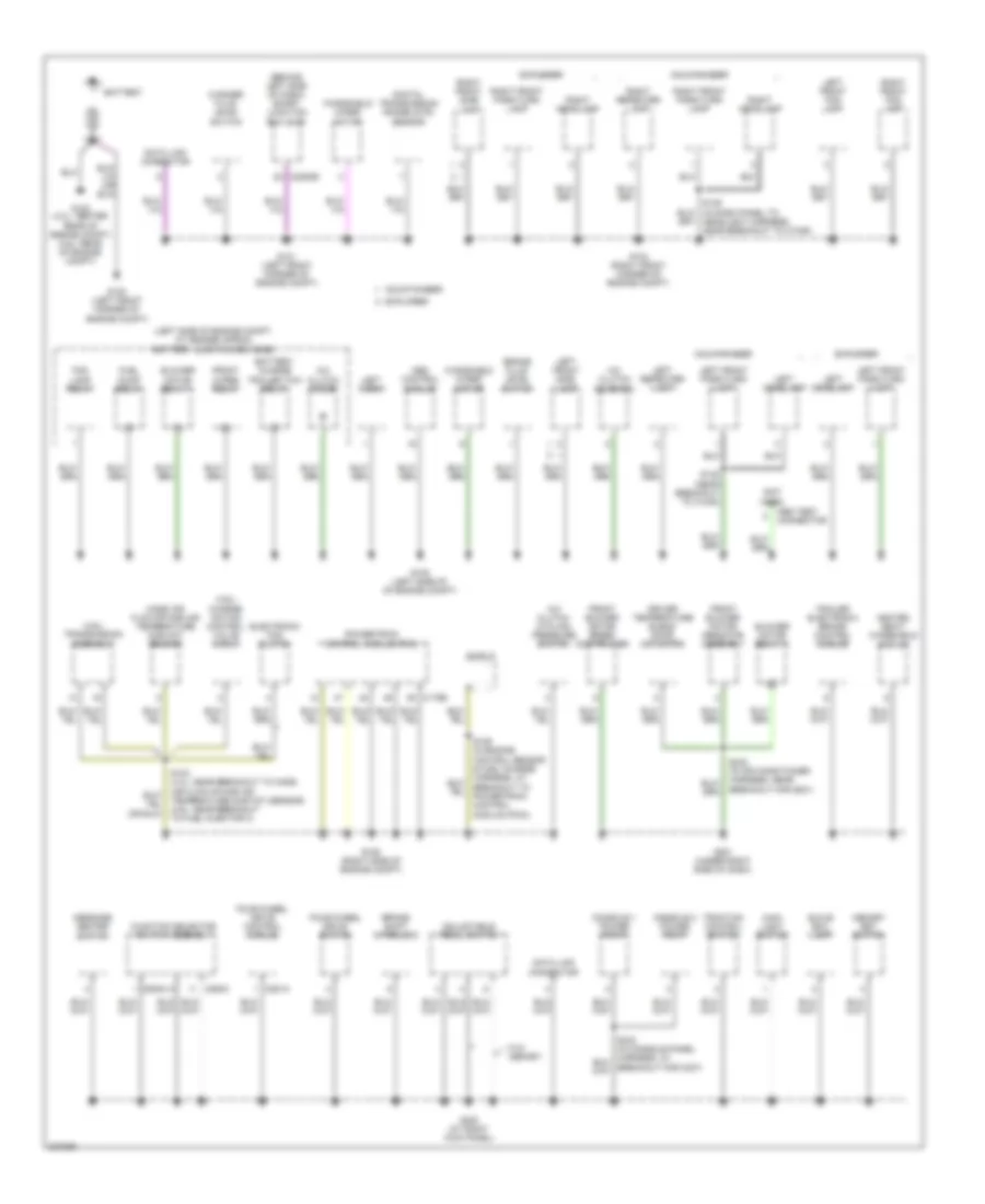 Ground Distribution Wiring Diagram 1 of 3 for Ford Explorer 2006