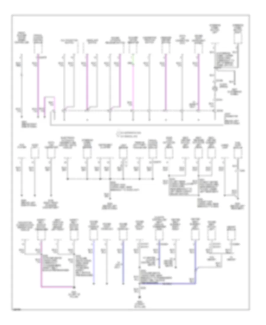 Ground Distribution Wiring Diagram (3 of 4) for Ford Edge SE 2007