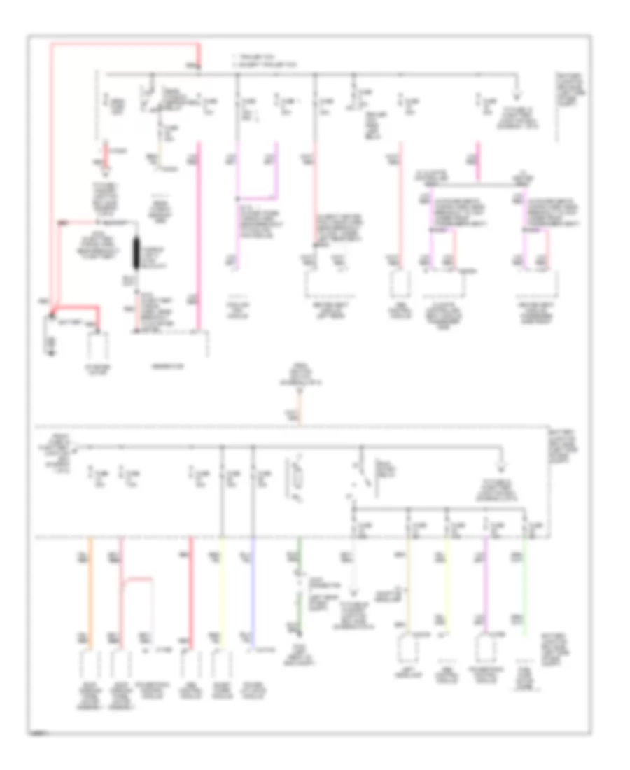 Power Distribution Wiring Diagram 1 of 5 for Ford Edge SE 2007