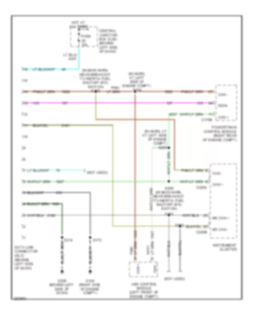 Computer Data Lines Wiring Diagram with Stripped Chassis for Ford Cutaway E350 Super Duty 2008