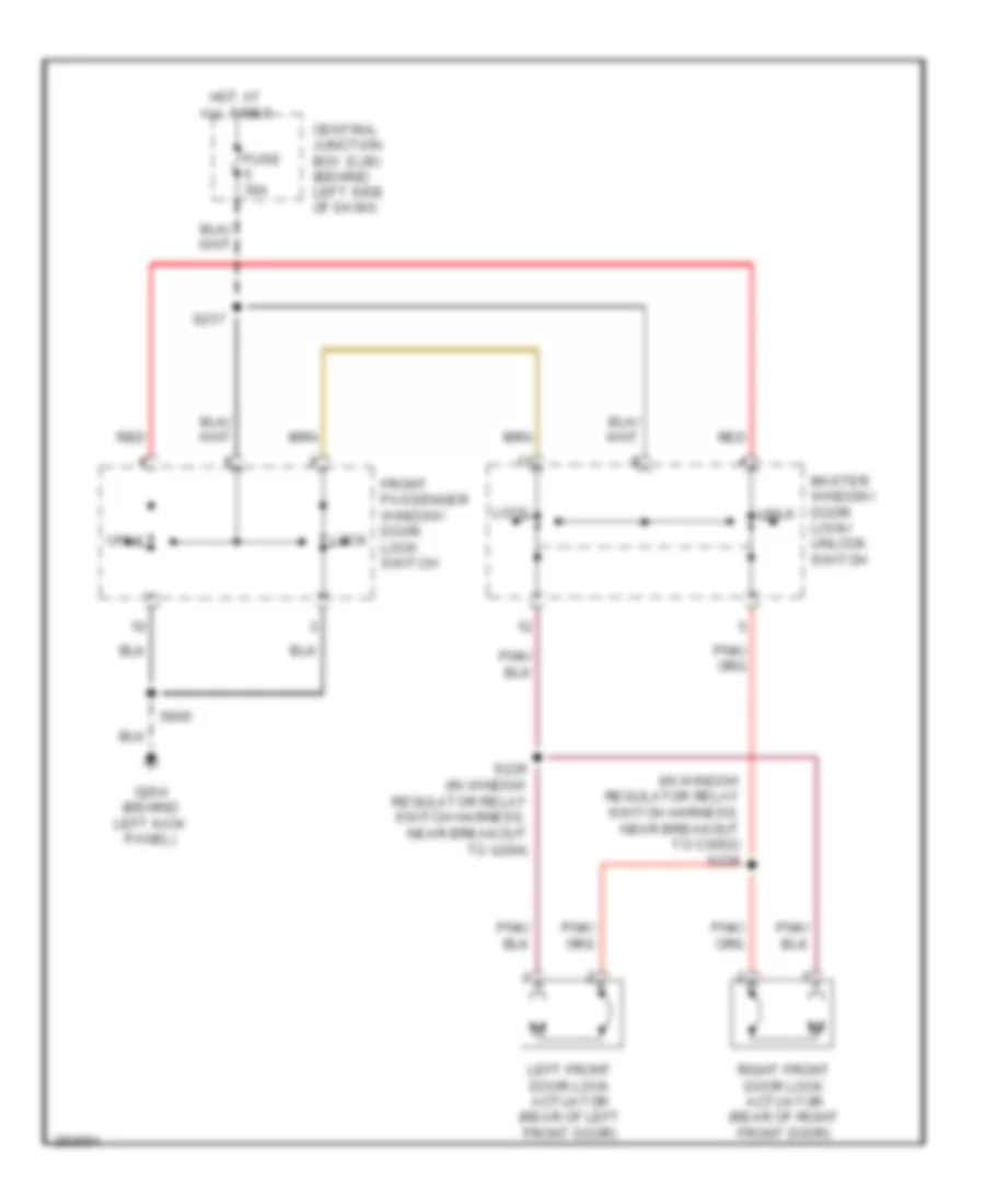 Power Door Locks Wiring Diagram with Cutaway Chassis without Keyless Entry for Ford Cutaway E350 Super Duty 2008