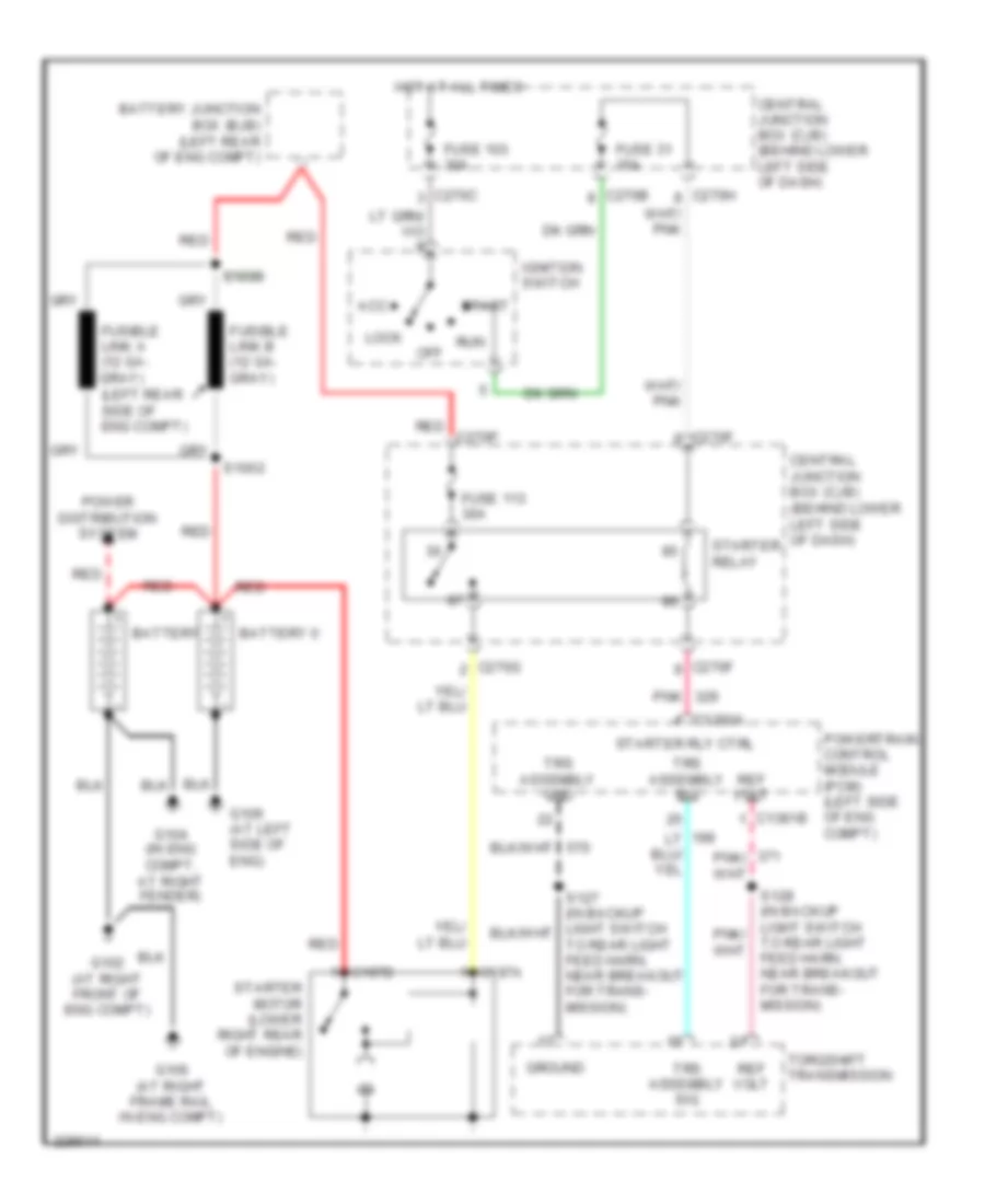 6.0L Diesel, Starting Wiring Diagram, AT for Ford F450 Super Duty 2006