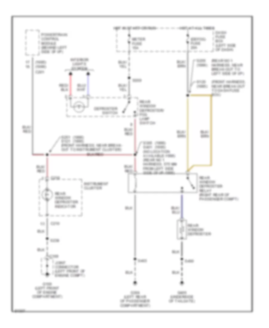 Defogger Wiring Diagram for Ford Aspire 1995