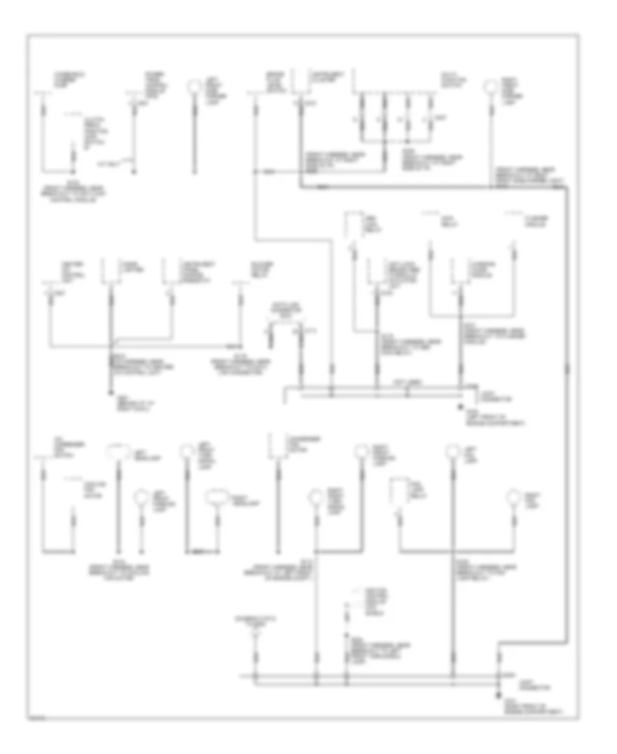 Ground Distribution Wiring Diagram 1 of 2 for Ford Aspire 1995