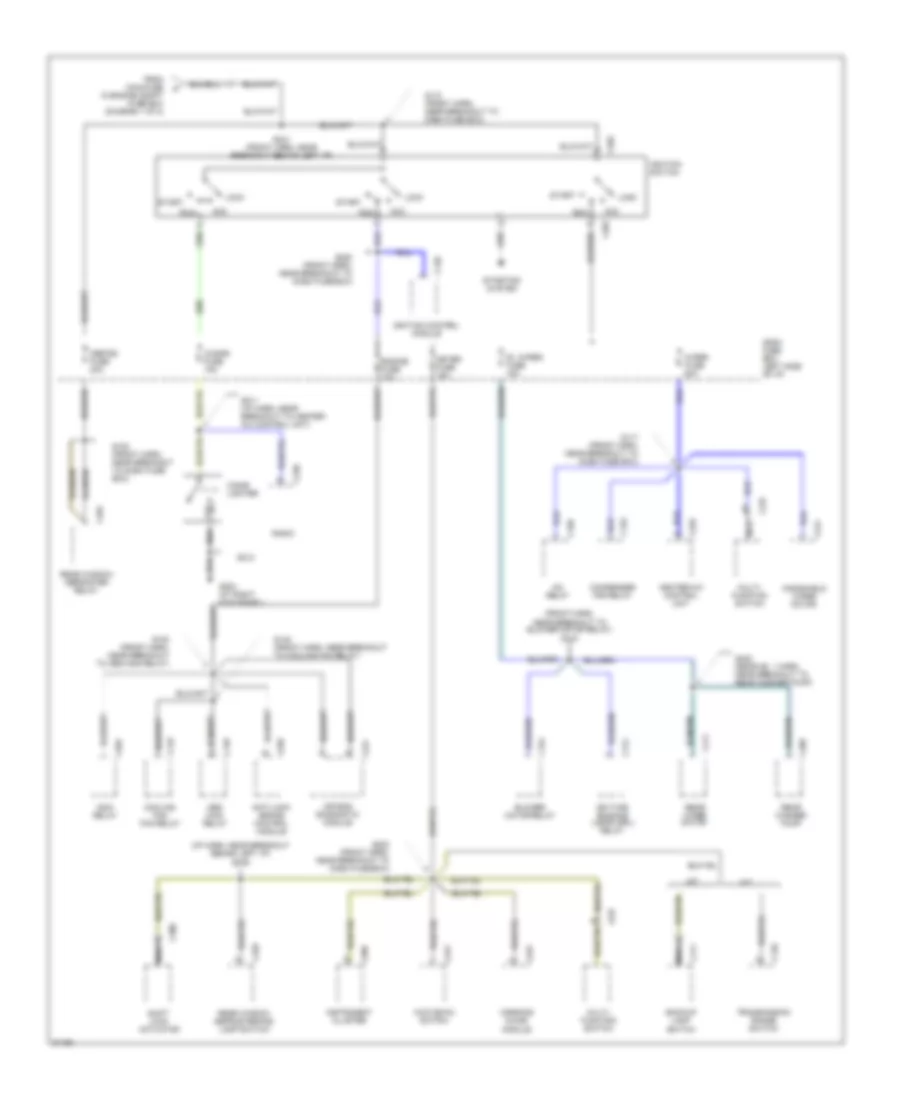 Power Distribution Wiring Diagram 2 of 2 for Ford Aspire 1995