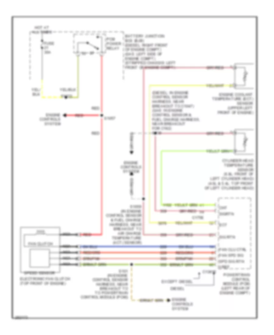Cooling Fan Wiring Diagram for Ford E450 Super Duty 2008
