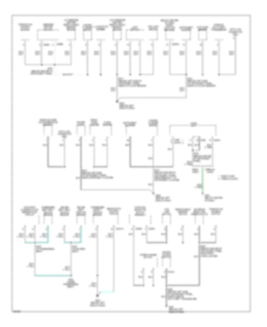 Ground Distribution Wiring Diagram, Except Hybrid (2 of 3) for Ford Escape 2007