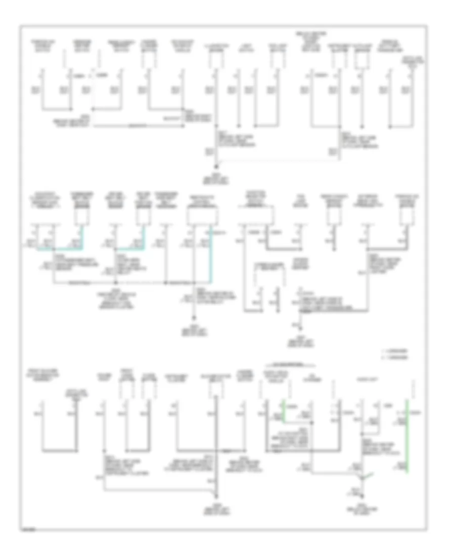 Ground Distribution Wiring Diagram, Hybrid (3 of 4) for Ford Escape 2007