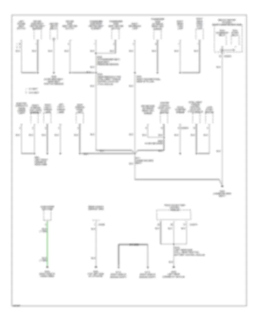 Ground Distribution Wiring Diagram, Hybrid (4 of 4) for Ford Escape 2007