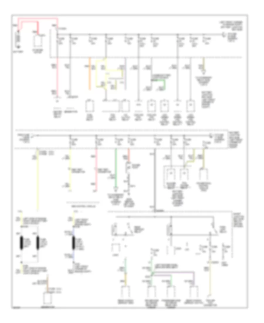 Power Distribution Wiring Diagram Except Hybrid 1 of 4 for Ford Escape 2007