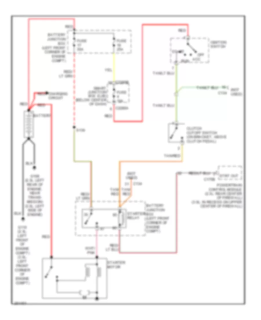 Starting Wiring Diagram M T Except Hybrid for Ford Escape 2007